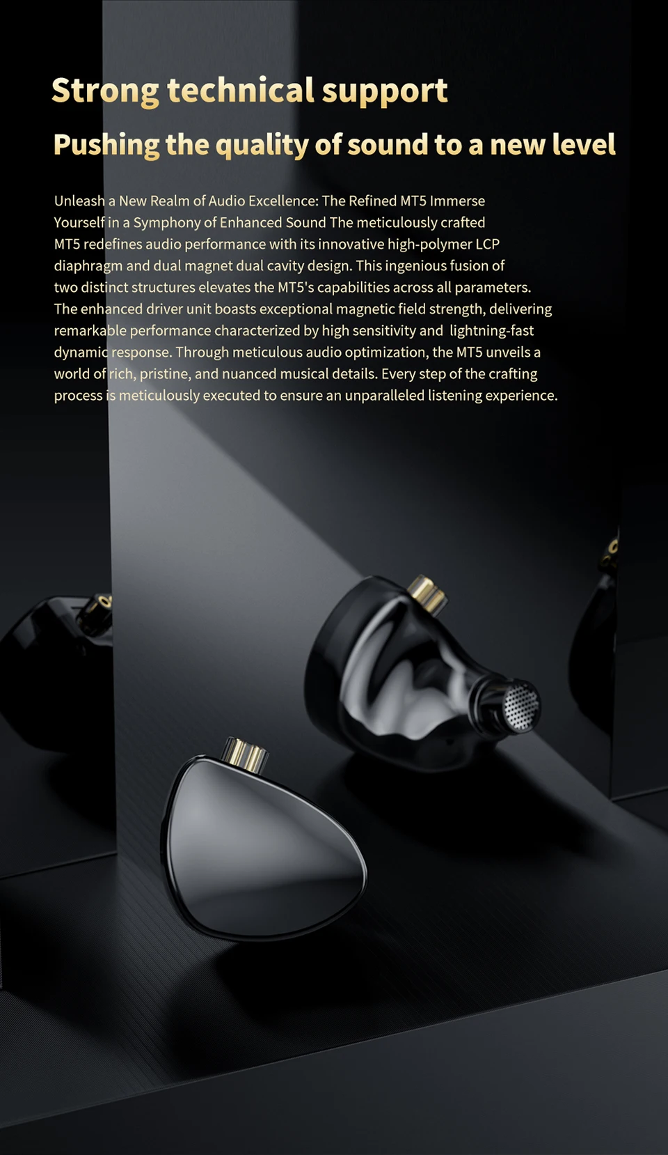 TRN MT5 Earphones Dual Dynamic Driver In-Ear Monitors Headphones
