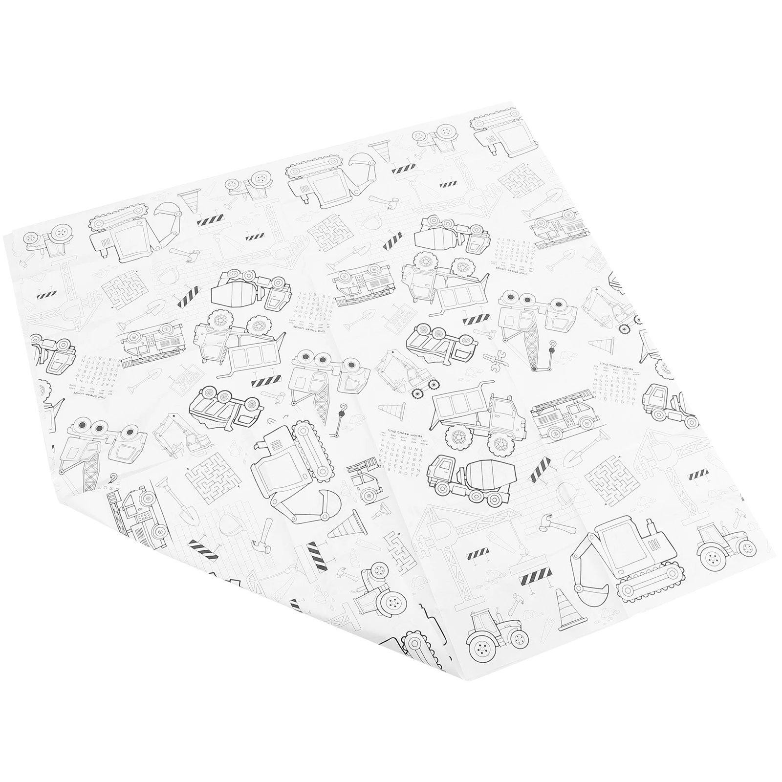 

Engineering Car Tablecloth 137x274cm Birthday Kids Coloring Paper Cover Home Dinner Party Layout Wear