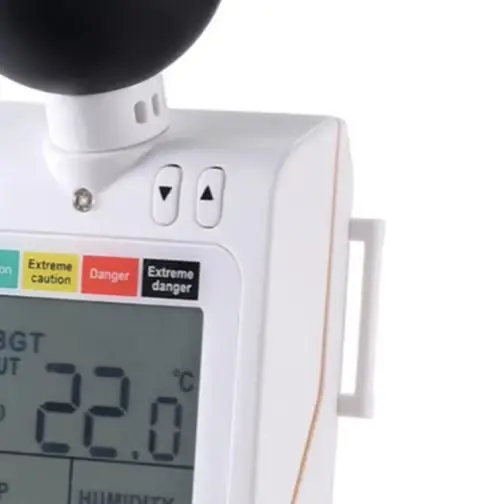 /Digital /2 /In WBGT Heat Index Meter Wet Bulb Thermometer Hygrometer With Alarm For Industrial Workplace And Sports Safety Tool