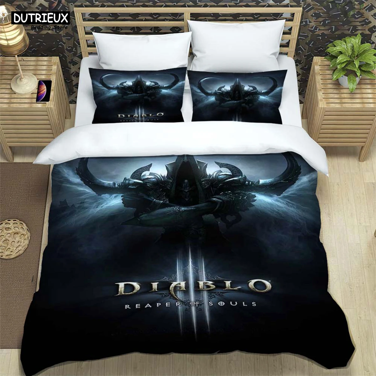 

Hot Game Diablo high-definition Printed Bedding For Boy Queen Bedding Set Soft And Comfortable Customized King Size Bedding Set