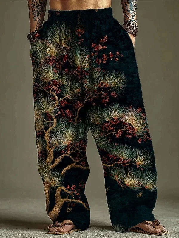 

2026 Fashion Cool Japanese Beautiful Scene Style 3D Printing Loose Outdoor Hip Hop Street Harajuku Casual Sports Pants