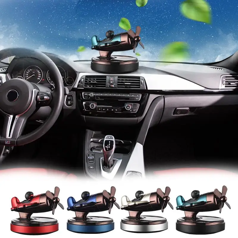

Car Air Freshener Solar Air Craft Fragrance With Anti Skid Pad Mini Perfume Aromatherapy Essential Oil Diffuser Car Accessories