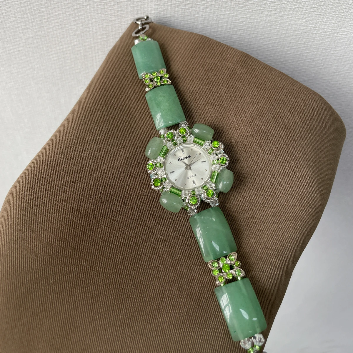 Fashion Exquisite Gem Green Sunflower Watch Women's High-value Women's Model 2025 New Women's Watch