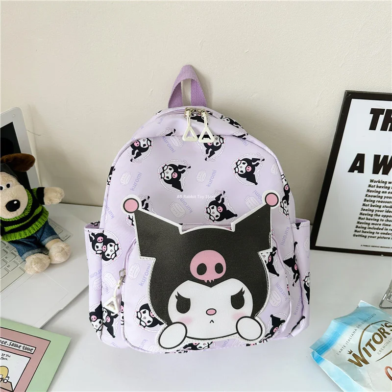 Plecak szkolny Sanrio Hello Kitty Kuromi Cinnamoroll z nadrukiem torba na książki przybory szkolne o dużej pojemności torba na ramię dla dzieci