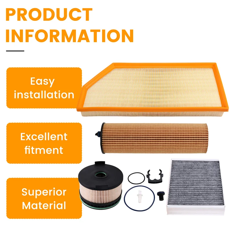 

A33K-4PCS Air Filter A6540940004 +A6541801100+A6540920005+A1668300018 For Mercedes Benz E220d (W213)2.0TDI Diesel 2016 - 2023