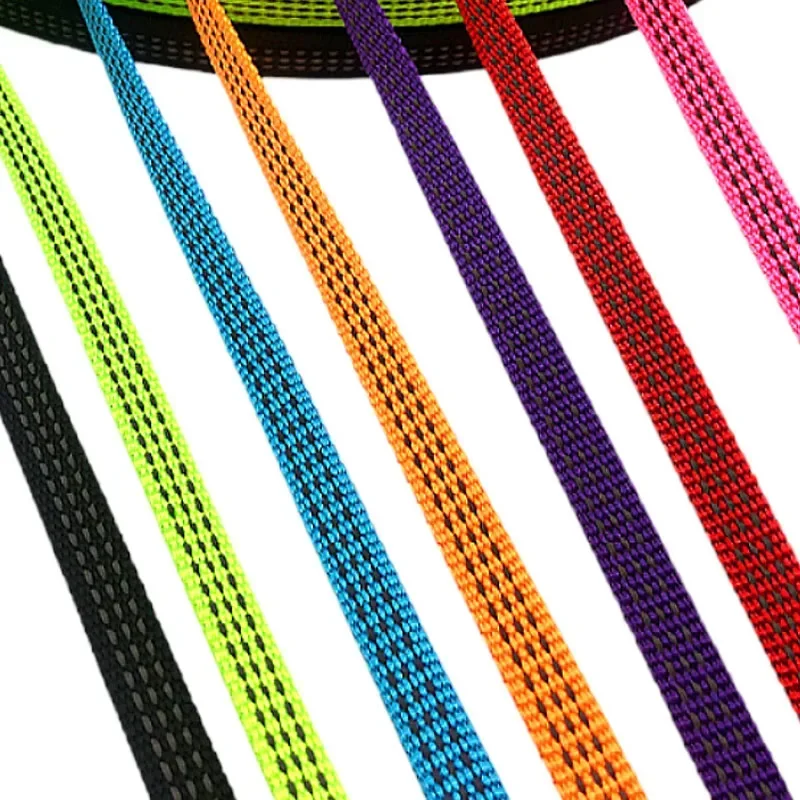 50 Meters 10mm Reflective Webbing Polyester Ribbon Pet Collar Handmade Bag Sewing Trim DIY Craft