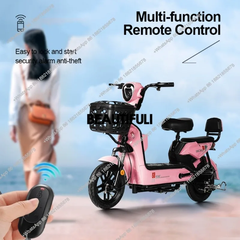 Factory Direct 400W Full Copper Motor 48v20ah Brand New Battery Long Range 14 Inch Tire Adult Electric Motorcycle Scooters