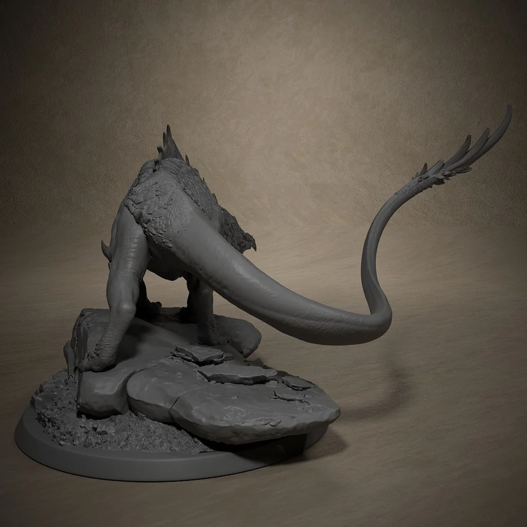 Tiamat-miniatura de Dragonspawn para Pathfind, modelos blancos de mazmorras y dragones, resina de impresión 3D, miniaturas de mesa sin pintar