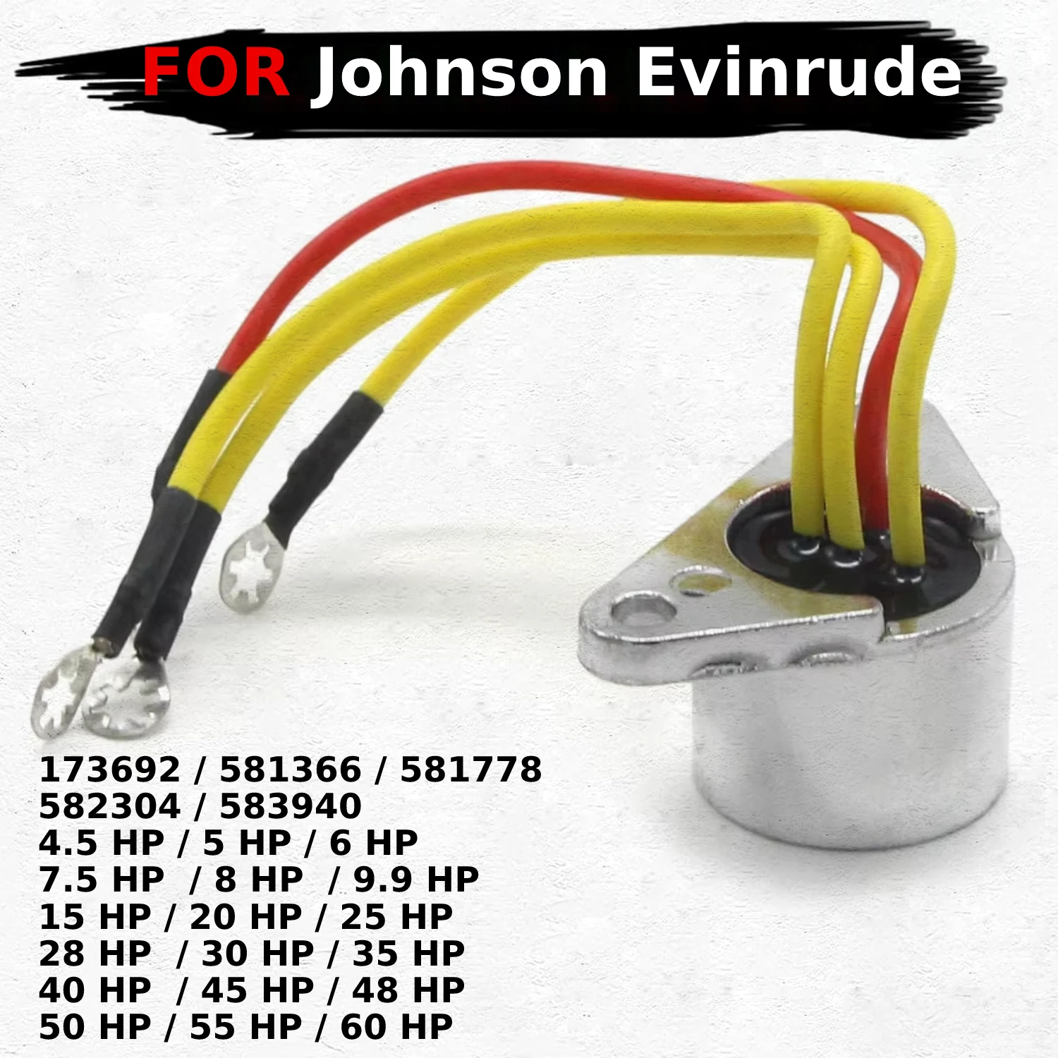 

Motorcycle Voltage Regulator Rectifier For Johnson Evinrude 35 40 45 48 50 55 60 HP 35HP 40HP 45HP 50HP 55HP 582304 583940 Parts
