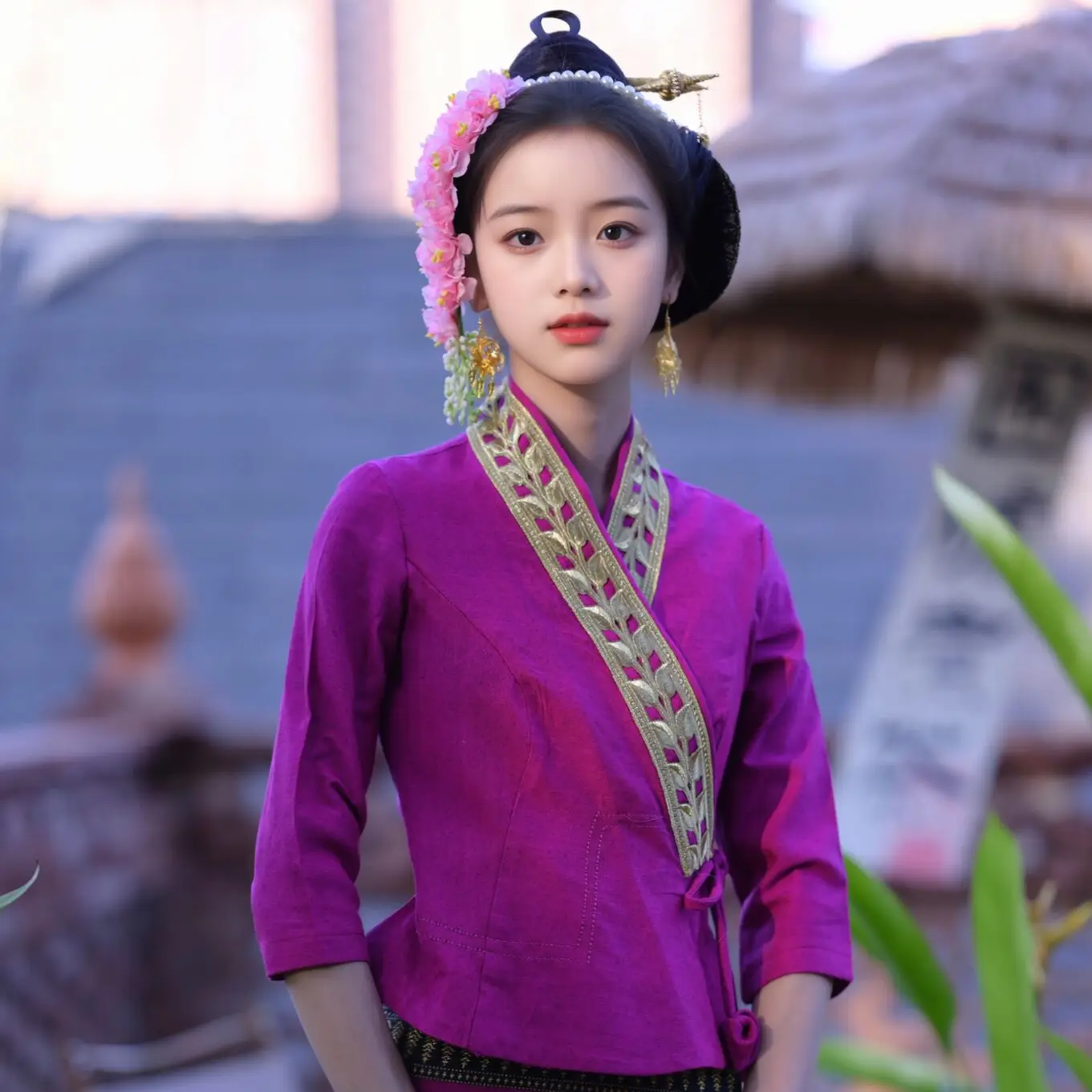 2 個タイ Long-gyi スカートサロンダイチューブスカート婦人服ダイエスニックスカートドレスティードレス伝統的なチューブスカート