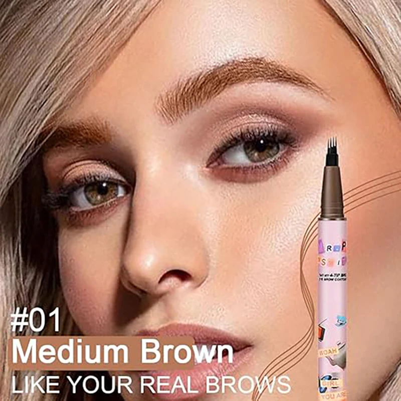 4 Point Eyebrow Pencil  Waterproof Liquid Eyebrow Pen Makeup Lasting Cosmetic Microblade Brow Pencil Cosmetics For Eyebrows 2024