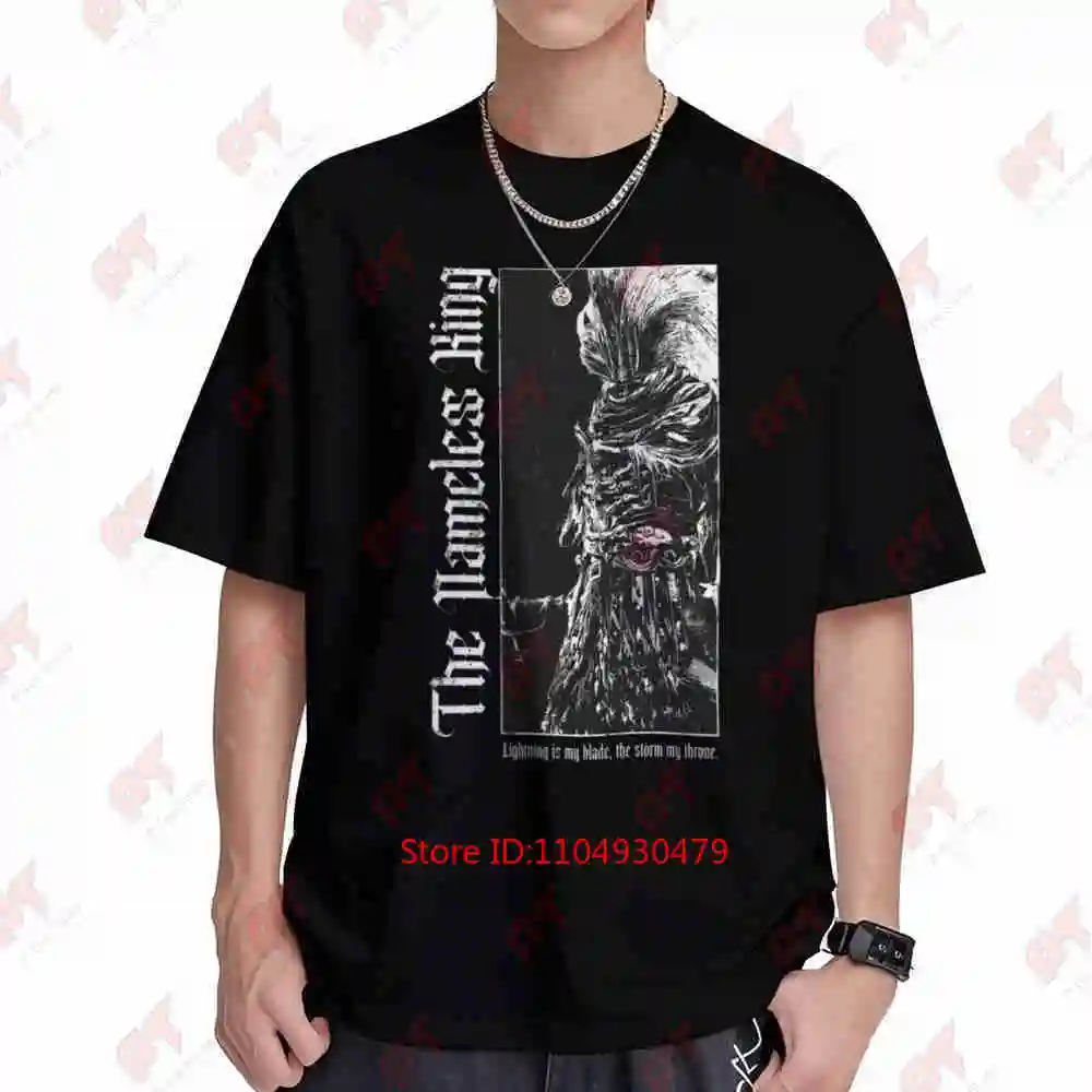 Nameless King Lightning Blade Short Sleeve Tee 100% Cotton T-Shirt
