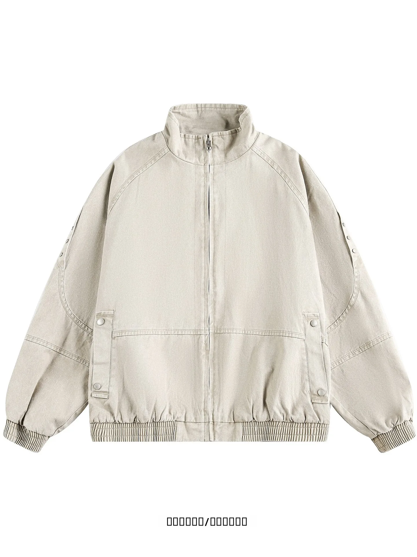 

from Vintage Simple Casual ex Loose Stand Collar Jaet Outerwear Youth ular Cotton Long Sve Color