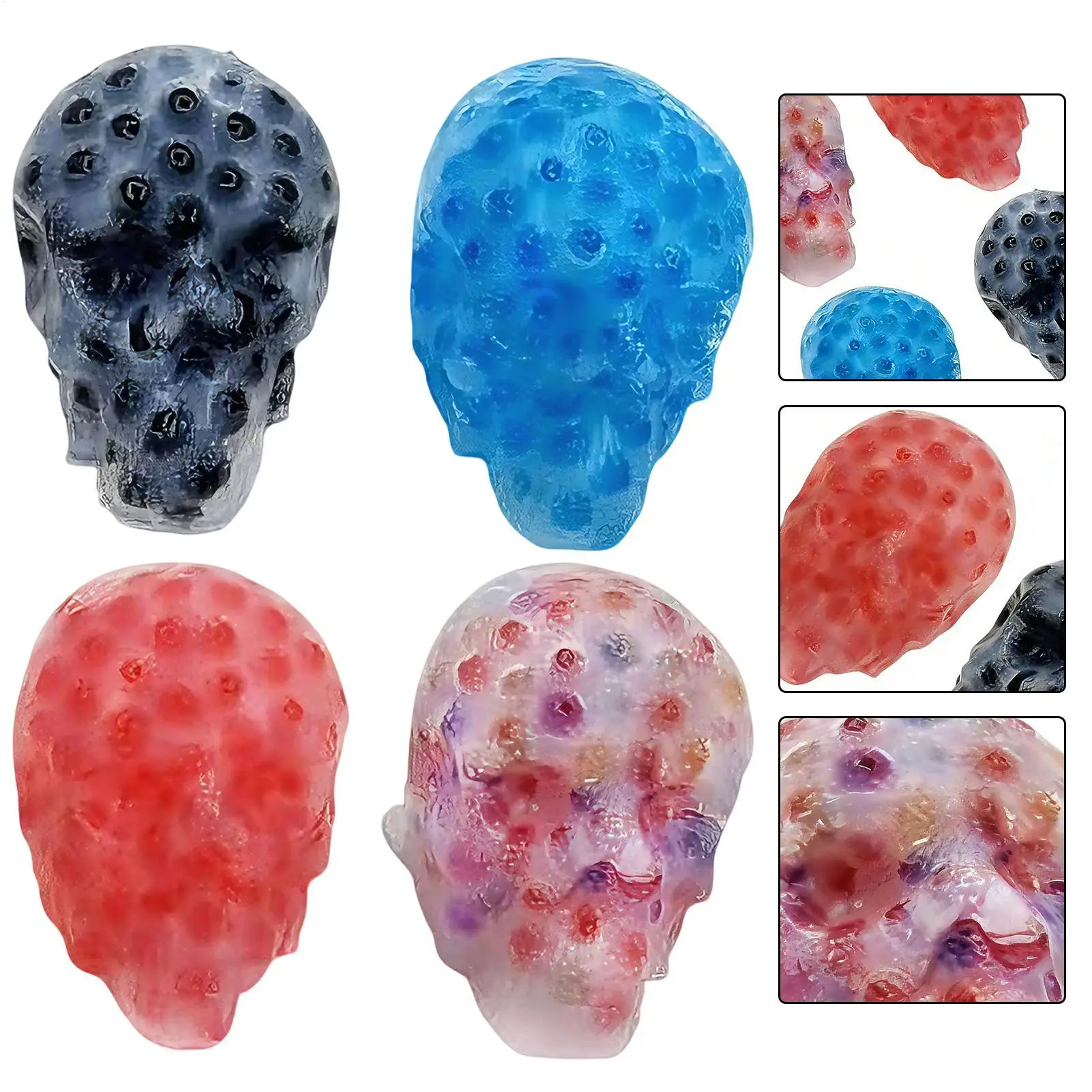 Brufolo Pop Fidget 4 Pezzi Realistico Morbido Novità Spremere la Pelle Raccolta Divertenti Giocattoli Sensoriali Per Gli Amanti Famiglia Amici Ragazzi Adolescenti