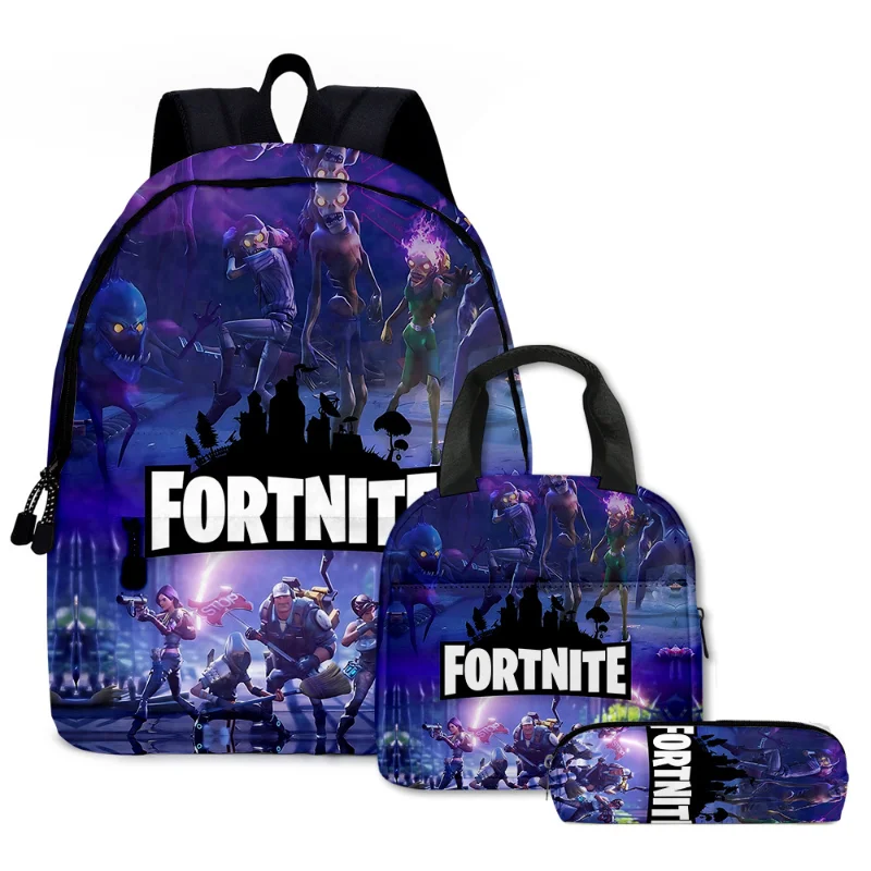 

Наборы из 3 предметов, школьные рюкзаки Fortnite, игровые периферийные дорожные сумки, рюкзак на молнии для ноутбука, новый Mochila для студентов, подарок на день рождения