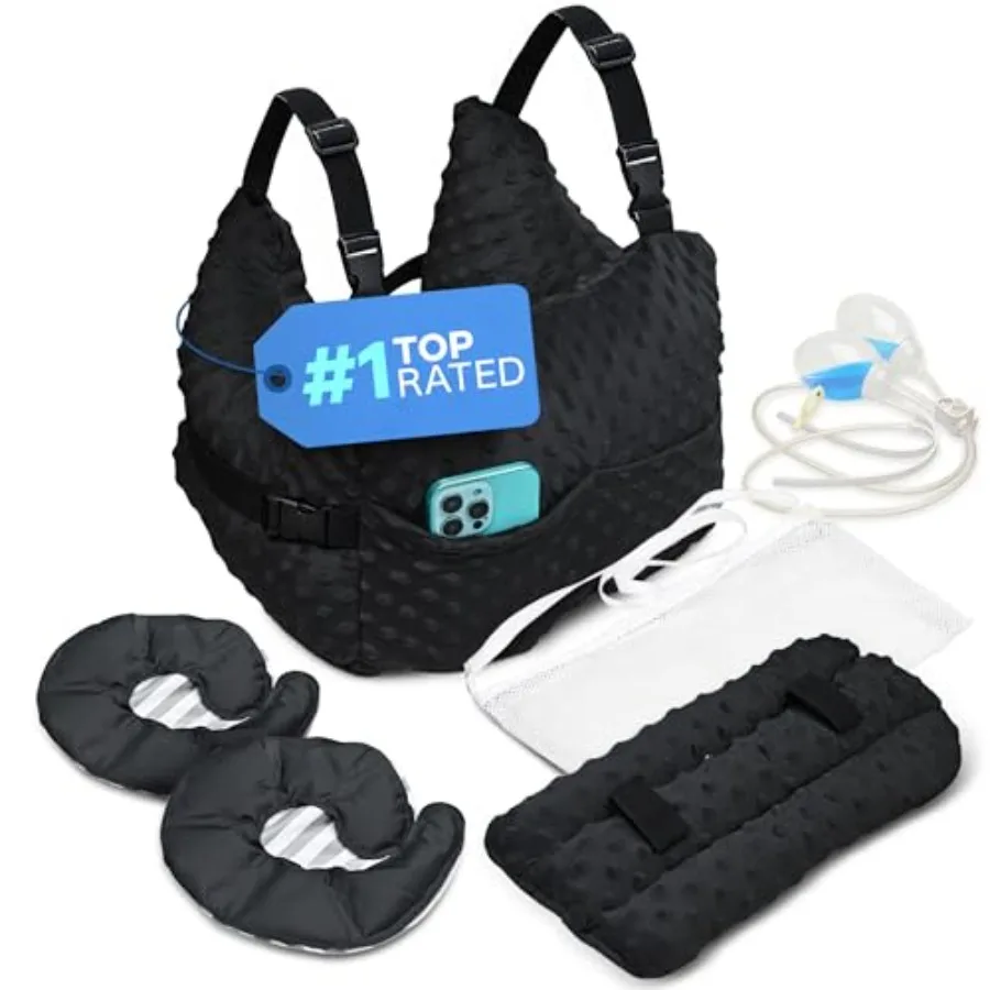 

Подушка для восстановления после мастэктомии с ремнем, гелевым компрессом, чехлом для ремня безопасности и шнурком для душа – необходимые послеоперационные принадлежности для увеличения груди