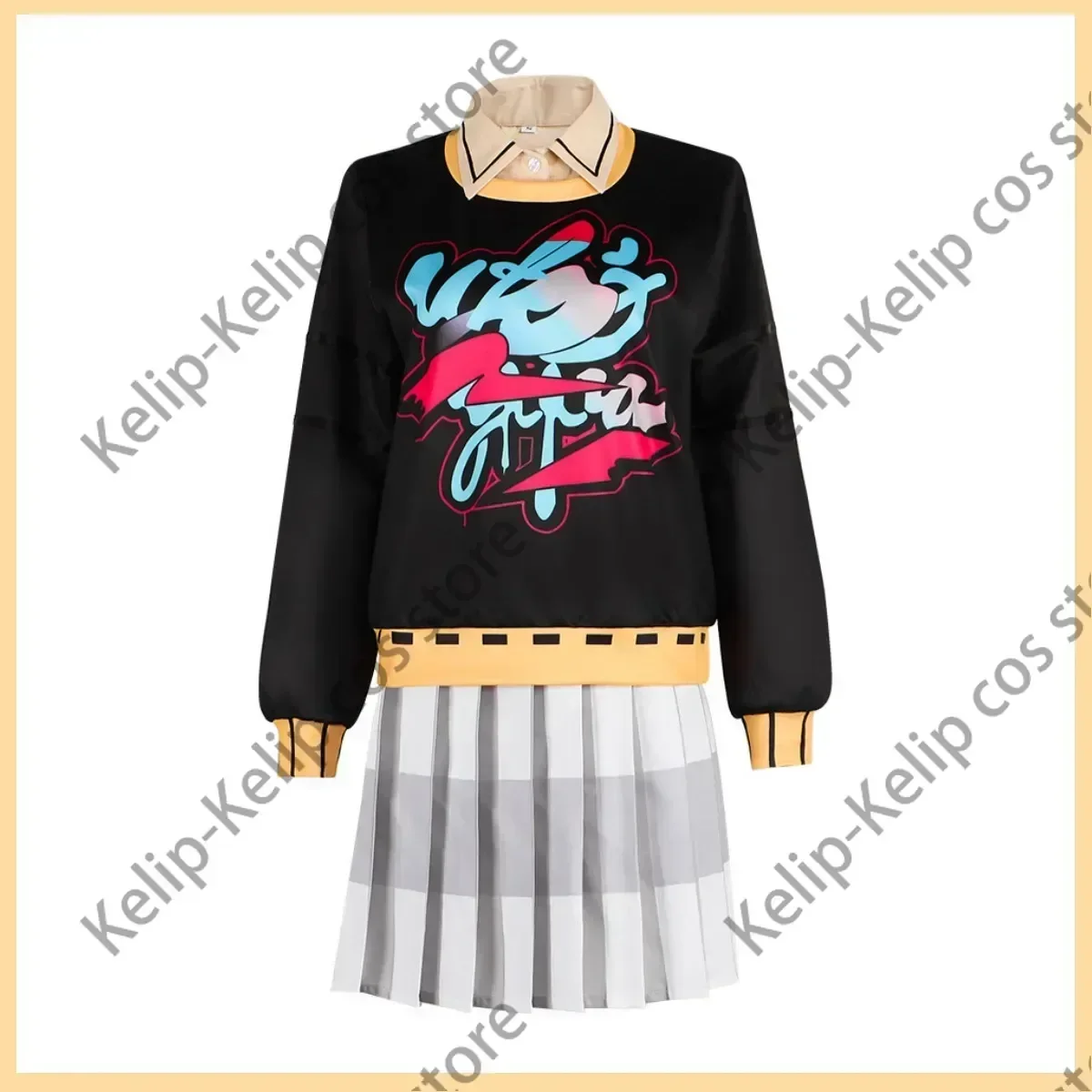 لعبة شخصية 5: الوهمية X أقرب تأثيري حلي P5X شعر مستعار هوديس منقوشة تنورة امرأة مثير Kawaii كرنفال هالوين البدلة