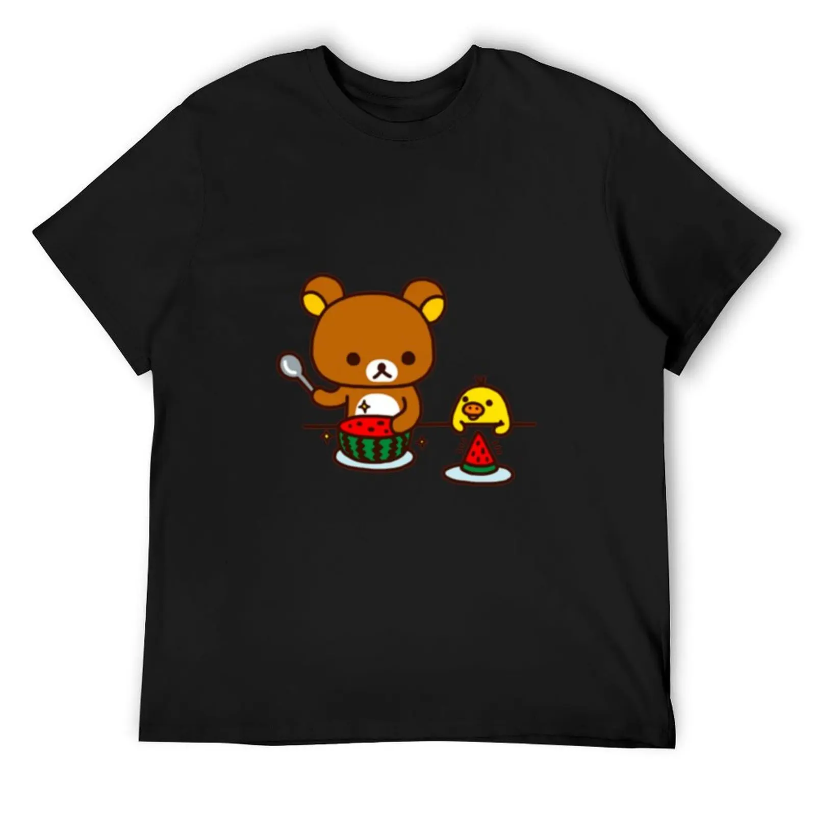 rilakkuma and kiiroitori summer T-Shirt baggy shirts Blouse designer t shirt men