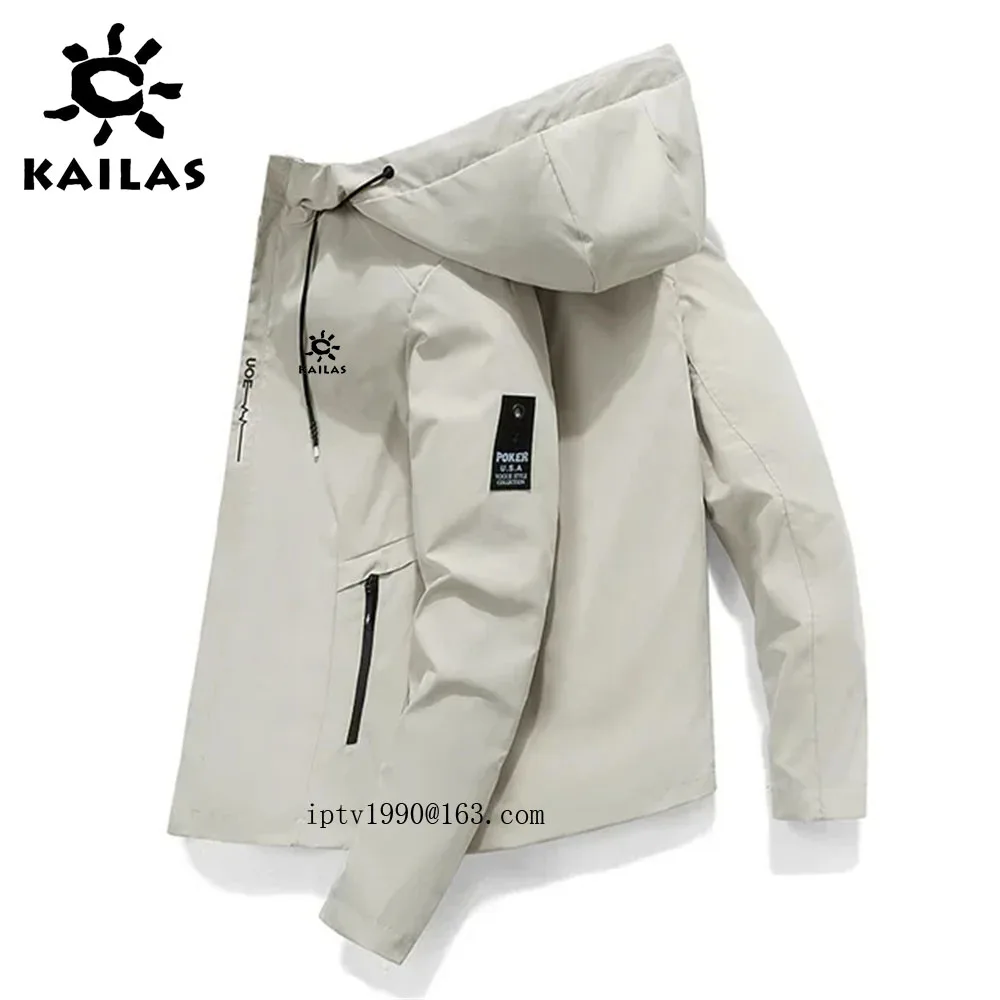 2024KAILAS Zippered Hooded Jacket,Outdoor Sports Trench Coat,Windproof,High Quality,Leisure Brand,Spring and Autumn,New