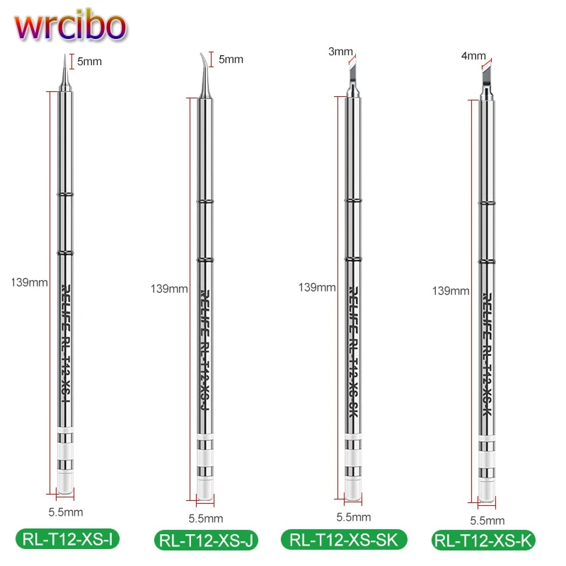 RELIFE RL-T12-XS-I/J/SK/K Soldering Solder Iron Tips For Hakko FX951 STC STM32 Soldering Station Replacement Heating Core Part