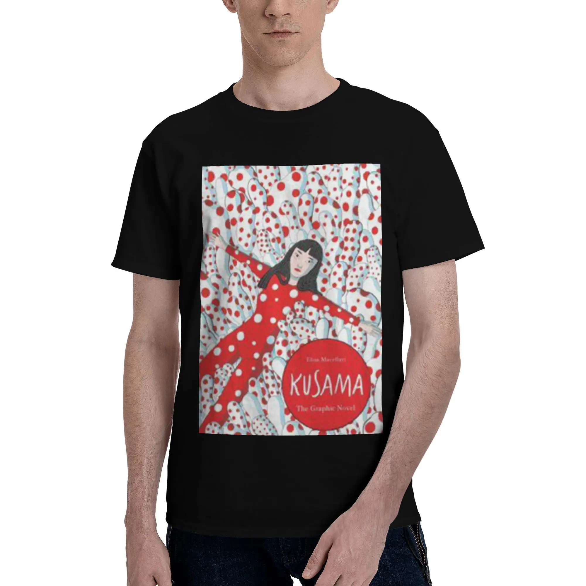 

Yayoi Kusama Abstract Painting 100% Cotton T-Shirt Men'sOversized T Shirts Men Crew Neck Short Sleeve S-6XL