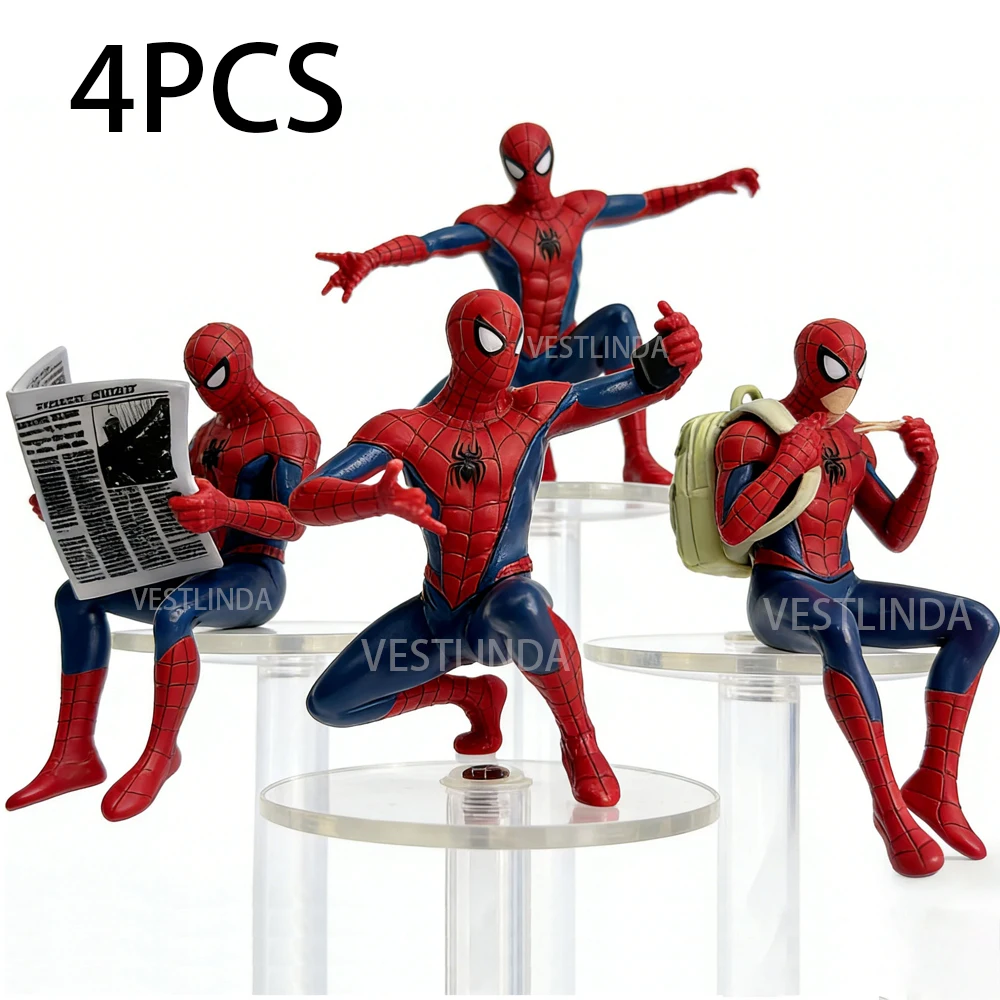 Beliebter Marvel-Superheld Spider-Man 7-9 cm Mini Handgefertigtes Desktop-Modell Dekoration Spiel-Zubehör Avengers Sammlerstück Geschenk