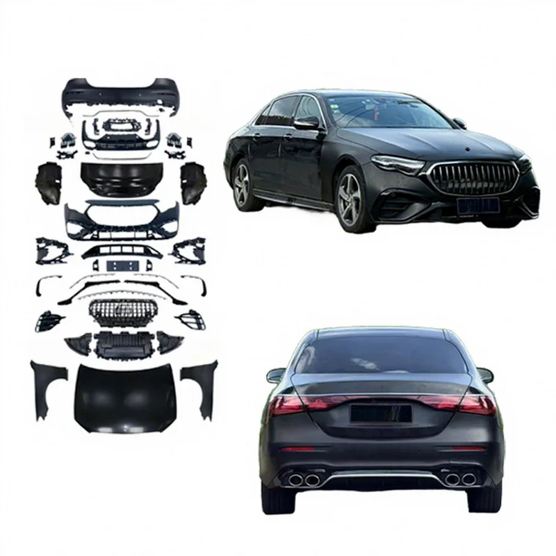 High Quality E53 Style Facelift Body Kit Fit for W213 2016-2024 Convert to W214 2025 E200 E260 E300 Fender Headlight Grille