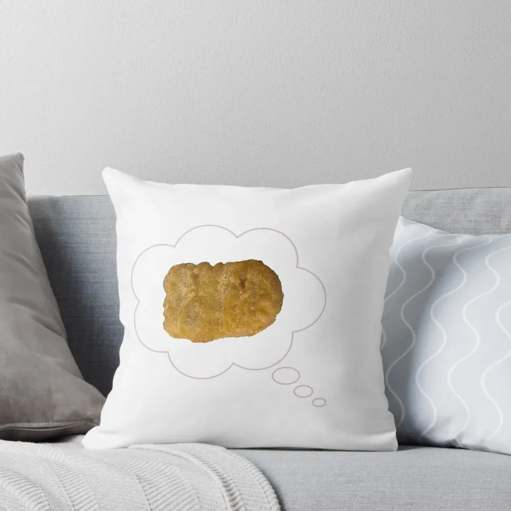 Chicken Nugget Thoughts Throw Pillow Decorative Cushion Cushions For Sofa Cushions pillow