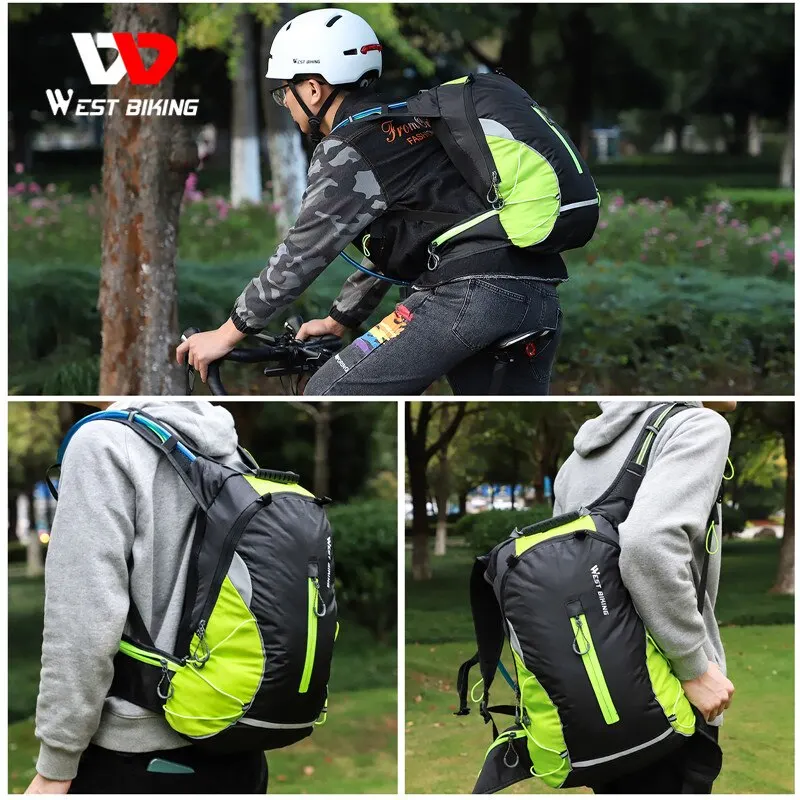 WEST BIKING 16L Cycling Backpack Portable Breathable Ultralight Bicycle Bag Outdoor Sport Climbing Travel Hiking Hydration Bag