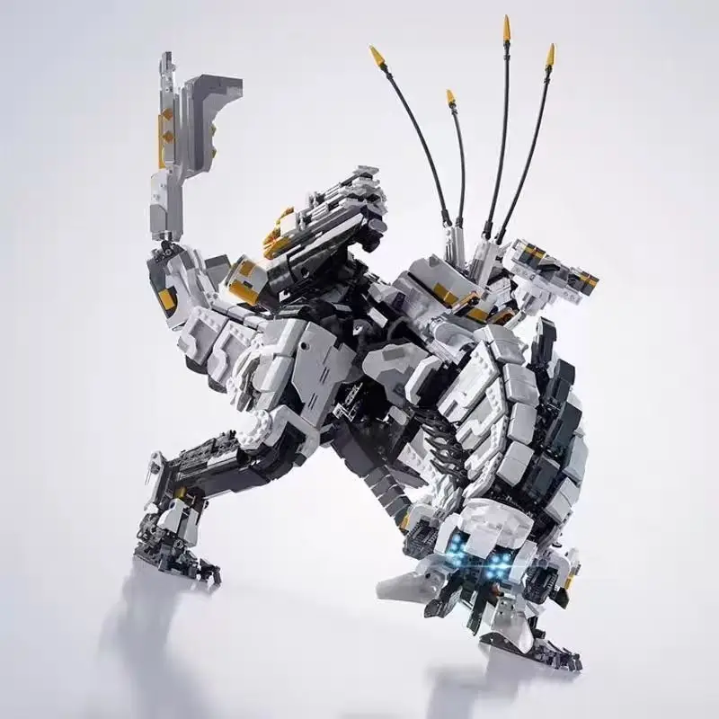 MOC-15474 Thunder Teeth BOSS Creative Mech Model High Difficulty Assembly Building Blocks Boy Toys Festival Gift 4743PCS