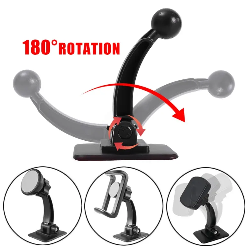 Car Ball Head Phone Holder Dashboard Mount Windshield Navigation Support Anti-skid Bracket Car Phone Stand