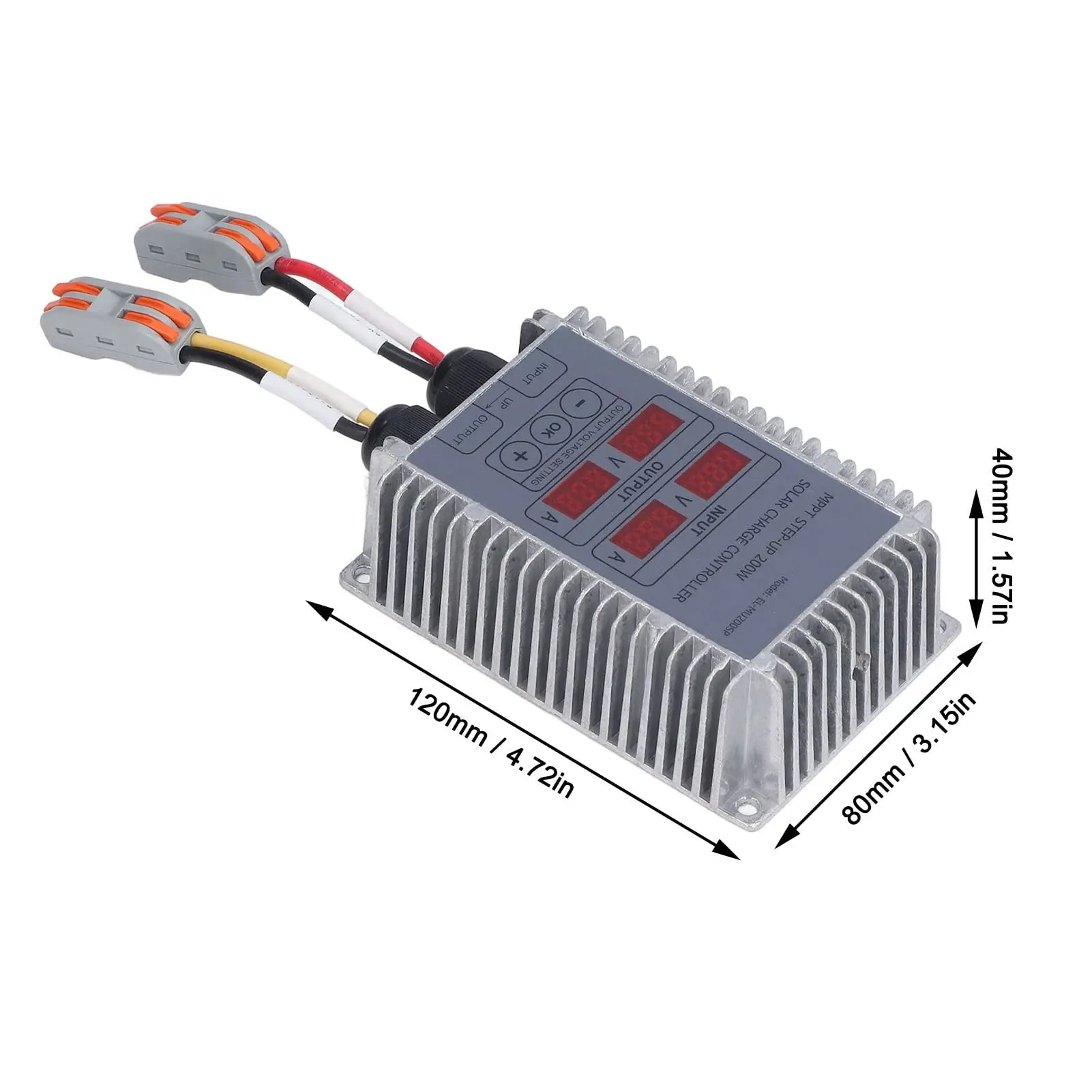 MPPT Solar Charge Controller 200W 400W Step-up/Down Waterproof MPPT 24~85V/10~30V Output 17-55v Real-time Tracking Battery