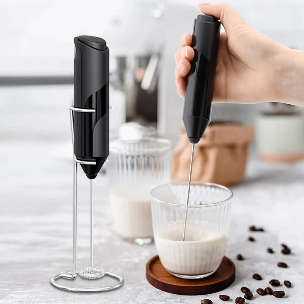 Kitchen Strong Mixer Milk Mixer Latte Handheld Foam Whisky Beverage Mixer Coffee Battery Type Electric Egg Beater view 4