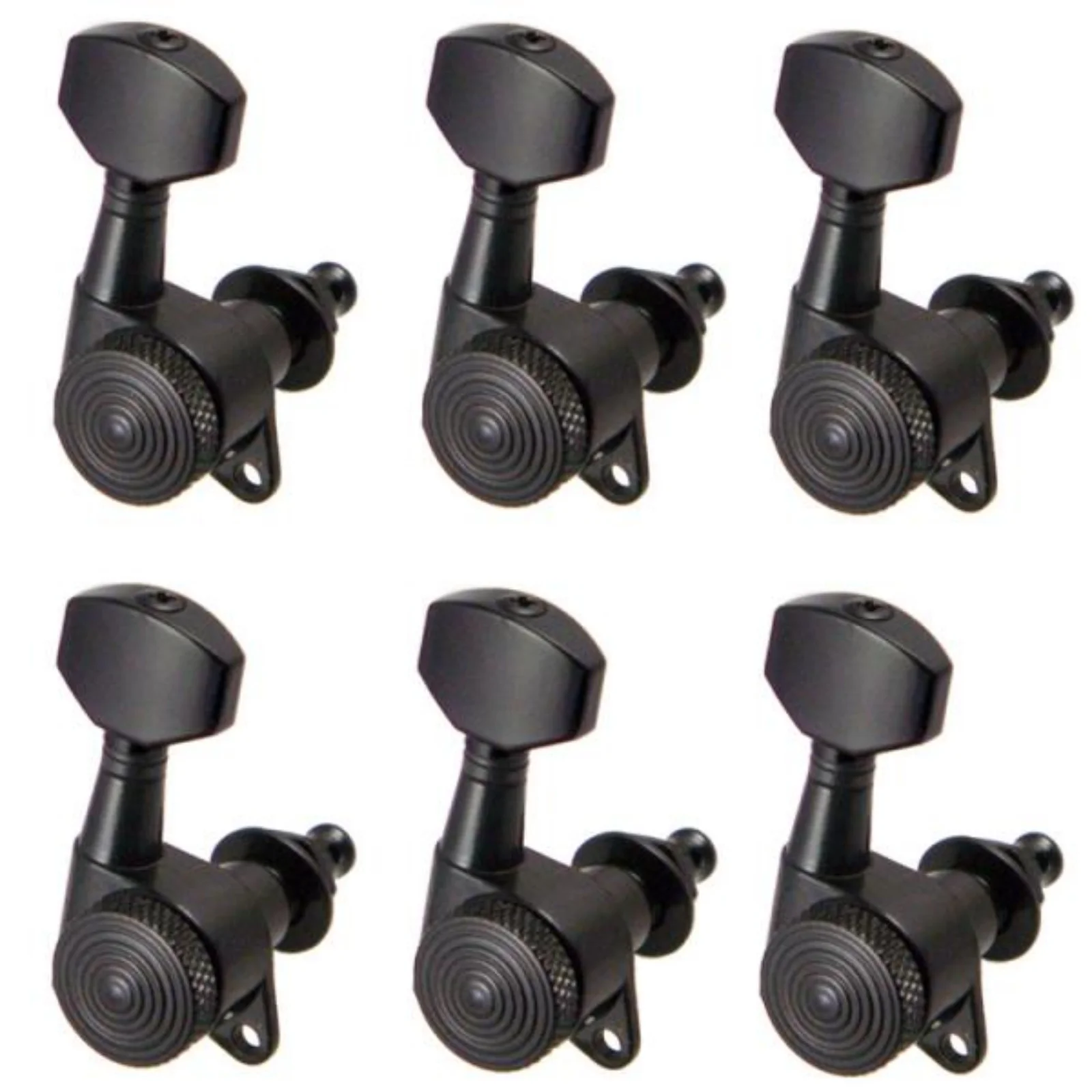 Electric Guitar Tuning Pegs 6R Sealed Tuning Pegs Tuners Machine Heads Black Locking Key for Folk Guitar Parts