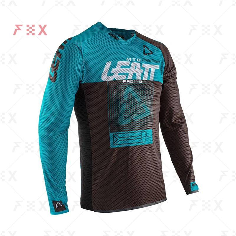 Moto mountain bike mtb leatt racing downhill jersey MTB Offroad DH MX bicicletta locomotiva camicia cross country mountain bike