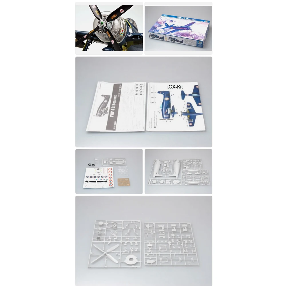 

Trumpeter 02284 1/32 Scale US F8F F8F-1B Bearcat Fighter Plane Aircraft Handcraft Plastic Assembly Model Gift Building Kit