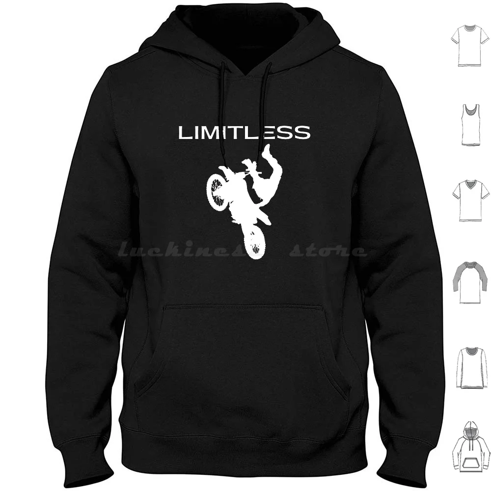 Limitiless-Motorbike Life Hoodies Long Sleeve Motocross Motorbike Motorcycle Dirt Bike Bike Addict Biker Catchphrase