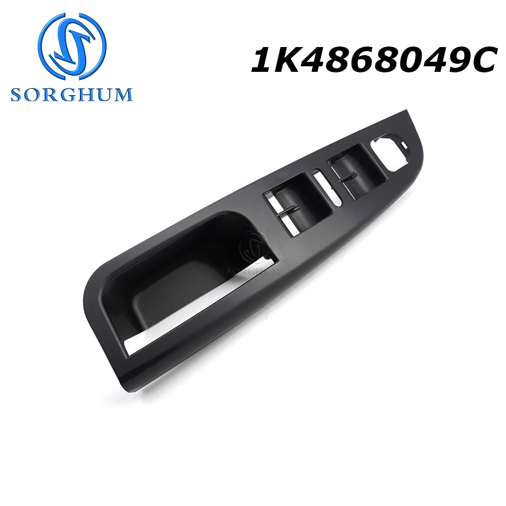 

SORGHUM 1K4868049C Window Control Switch Panel Cover Trim Black With Clip For VW Jetta Golf MK5 MK6 MK3 2005-2014