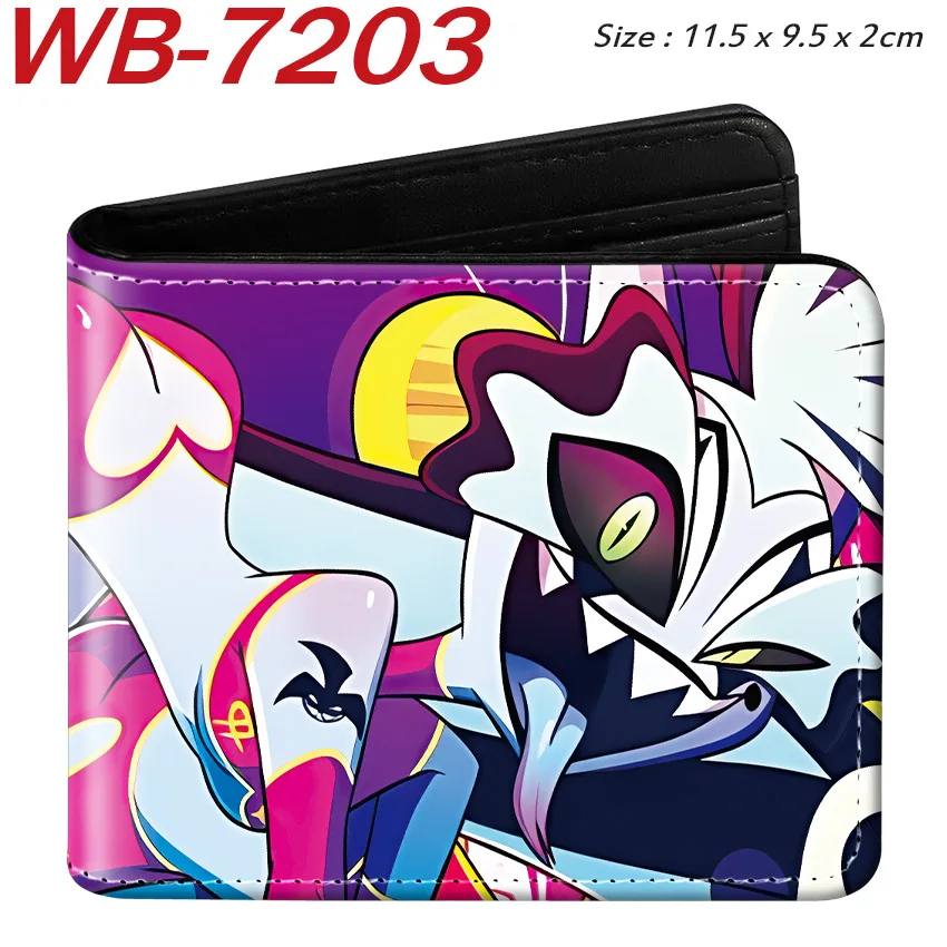 Anime Hazbin Hotel Charlie Morningstar Vaggie Angel Dust Figure Anime Cartoon Print Fashion Short Wallet Pu Change Card Bag Gift view 5
