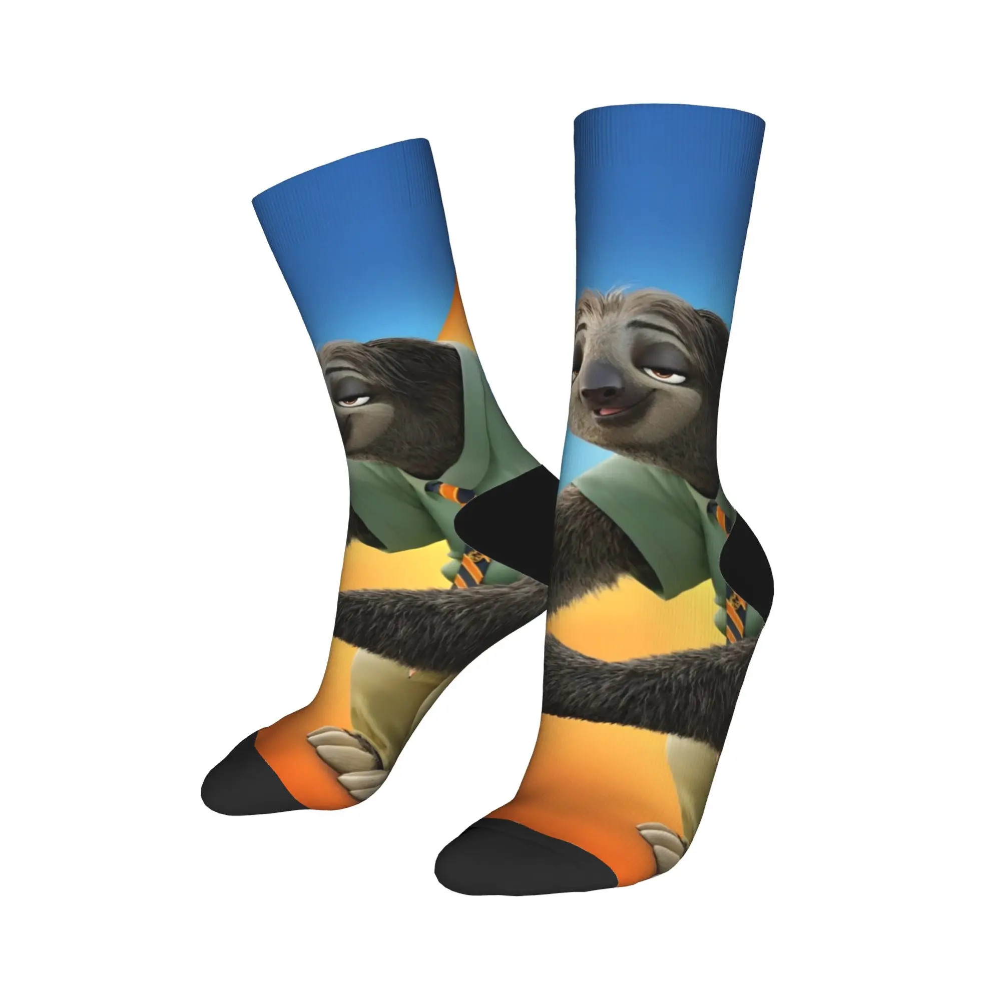 Adultos homens meias anime zootopia dos desenhos animados meias primavera gótico quente macio meias gráfico skate não deslizamento meias