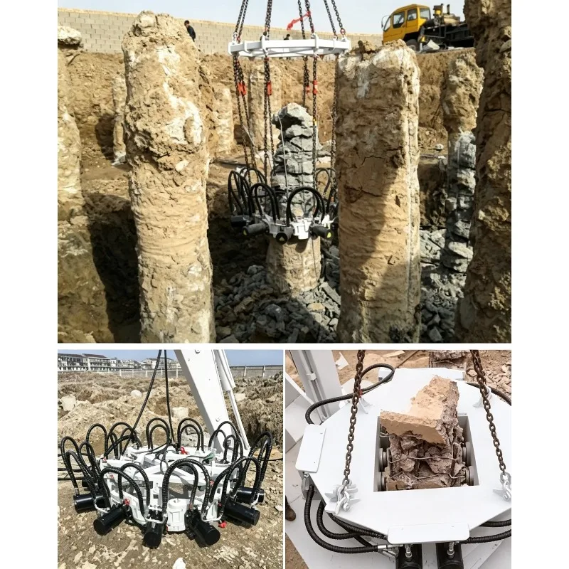 Hot Product Hydraulic Pile Breaker & Cutter Machine Pile Head Breaker Breaking Concrete Round Pile Breaker for Excavators