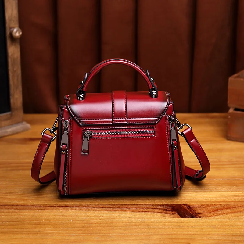 Luxury Designer Bags Ladies Genuine Leather Handbags Women Top Handle Bags Big Large Vintage Female Shoulder Bags For Women