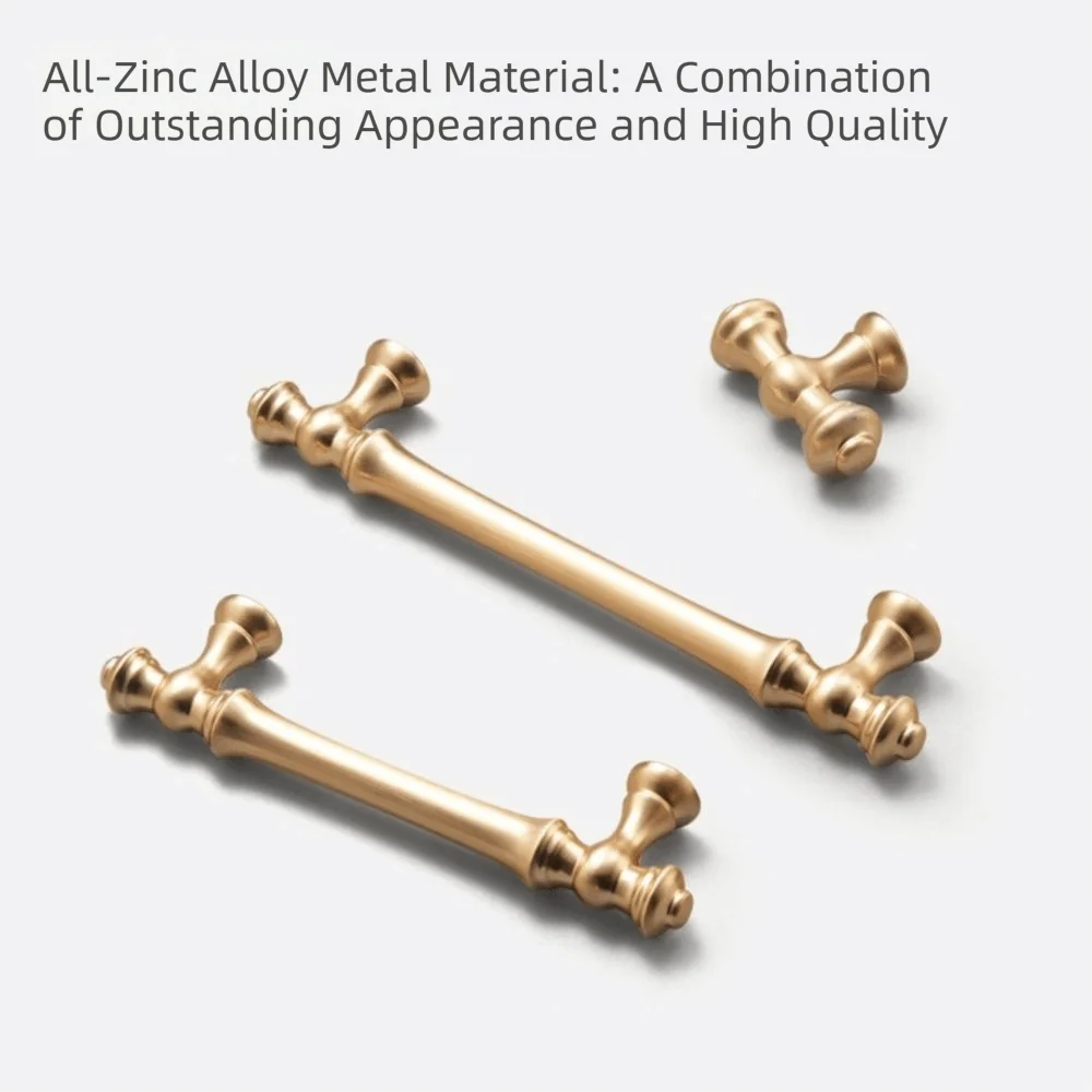 Zinc Alloy Cabinet Door Handle Modern Simple European Style Wardrobe Door Handle Solid Antique American Style