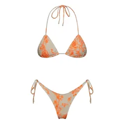 Sexy Bikini Swimsuit Women'S Swimwear Printed Bikini Set Thong Brazilian Bathing Suit Beach Wear Summer Female Swimwear 수영복