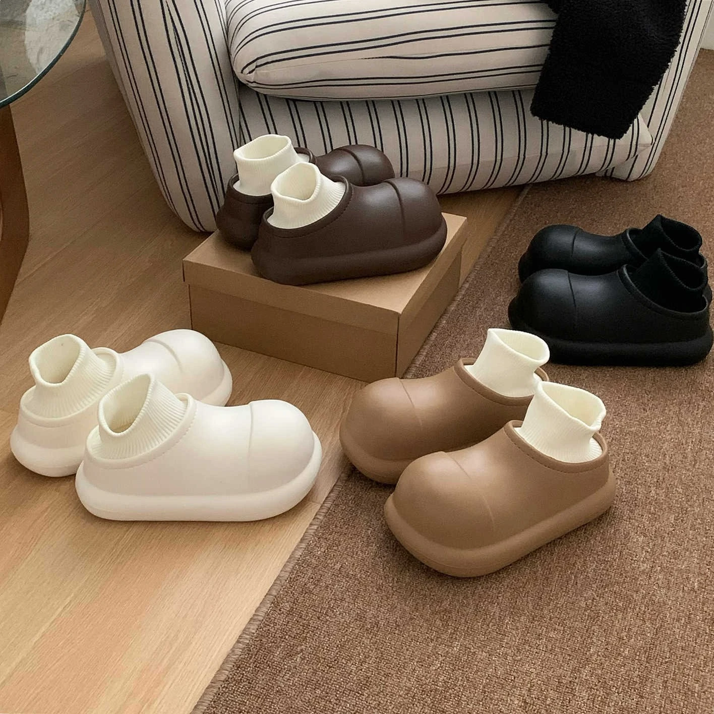 

New Women's Winter Warm Cotton Boots, Thick-Soled Cotton Boots, Fashionable Warm Suede Cotton Boots