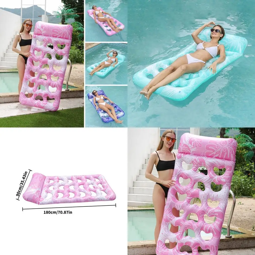 A5yc flutuação inflável da piscina foliar para adultos espessos lounge água PVC com sistema inflação rápida