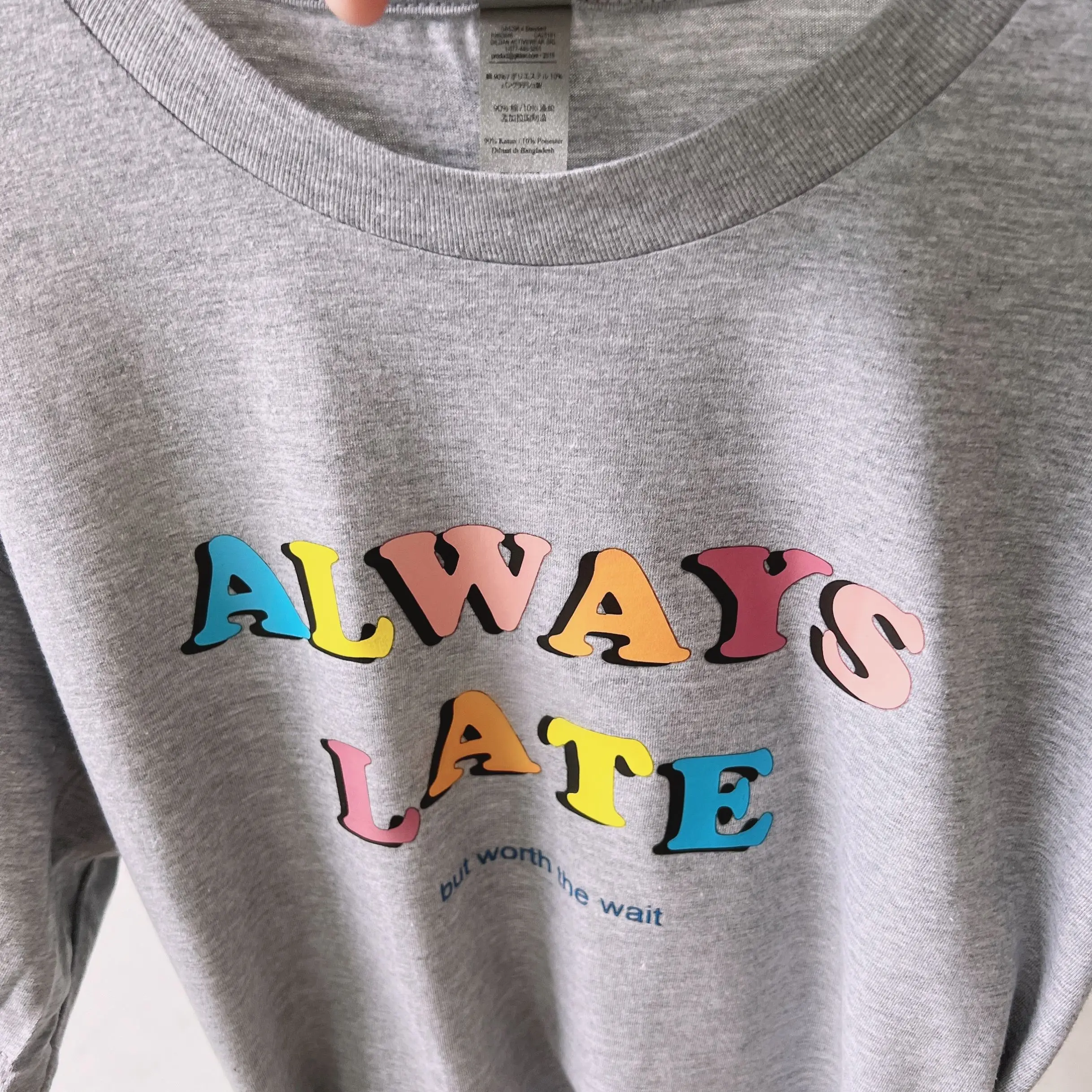 Always Late Aesthetic Printed T Shirts Women 2022 New Soft Vintage Loose Tees Abstract Graphic Cotton Tshirts Summer Casual Tops