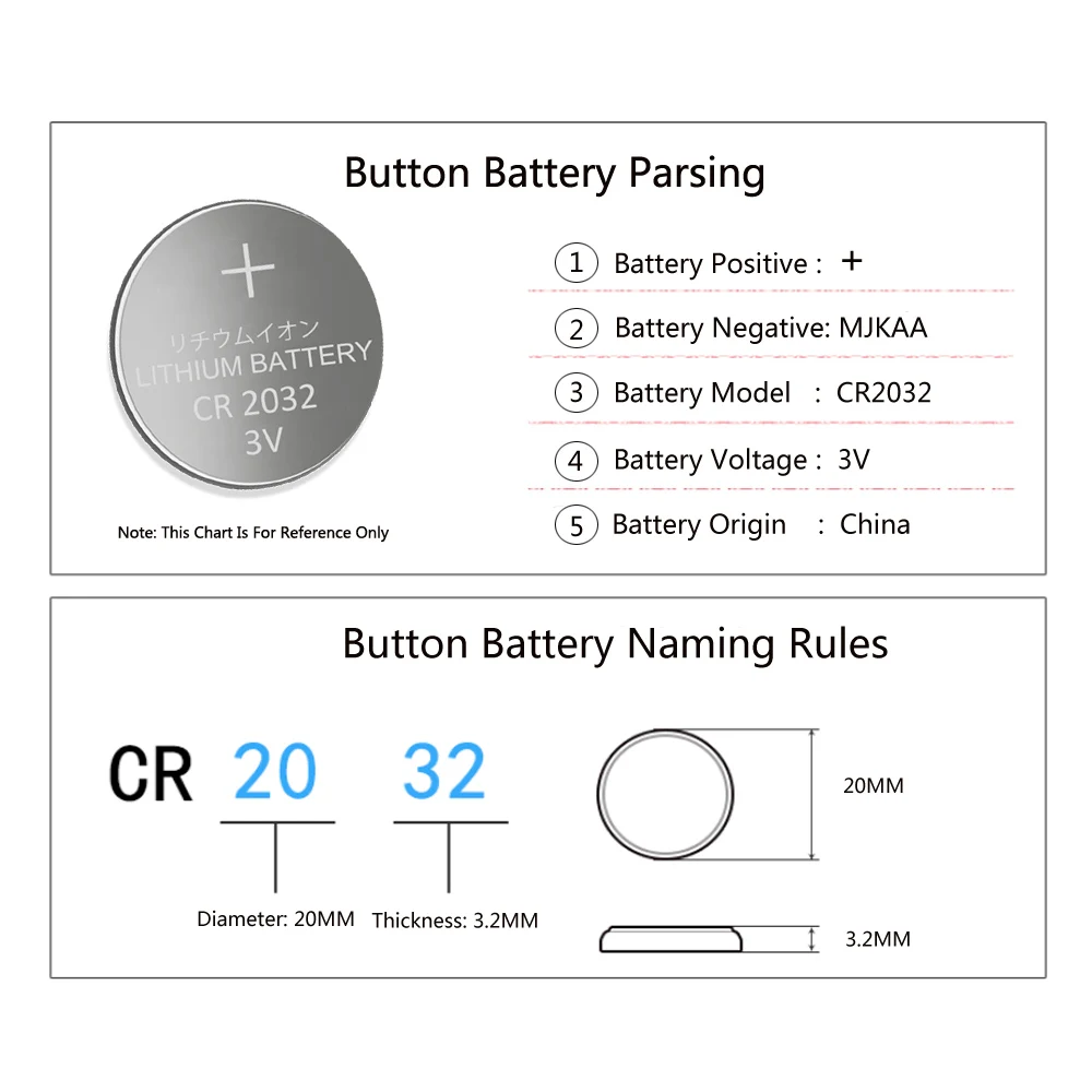 100PCS CR2032 batterie a bottone BR2032 DL2032 ECR2032 batteria al litio a moneta cellulare 3V Pile CR 2032 per orologio giocattolo elettronico a