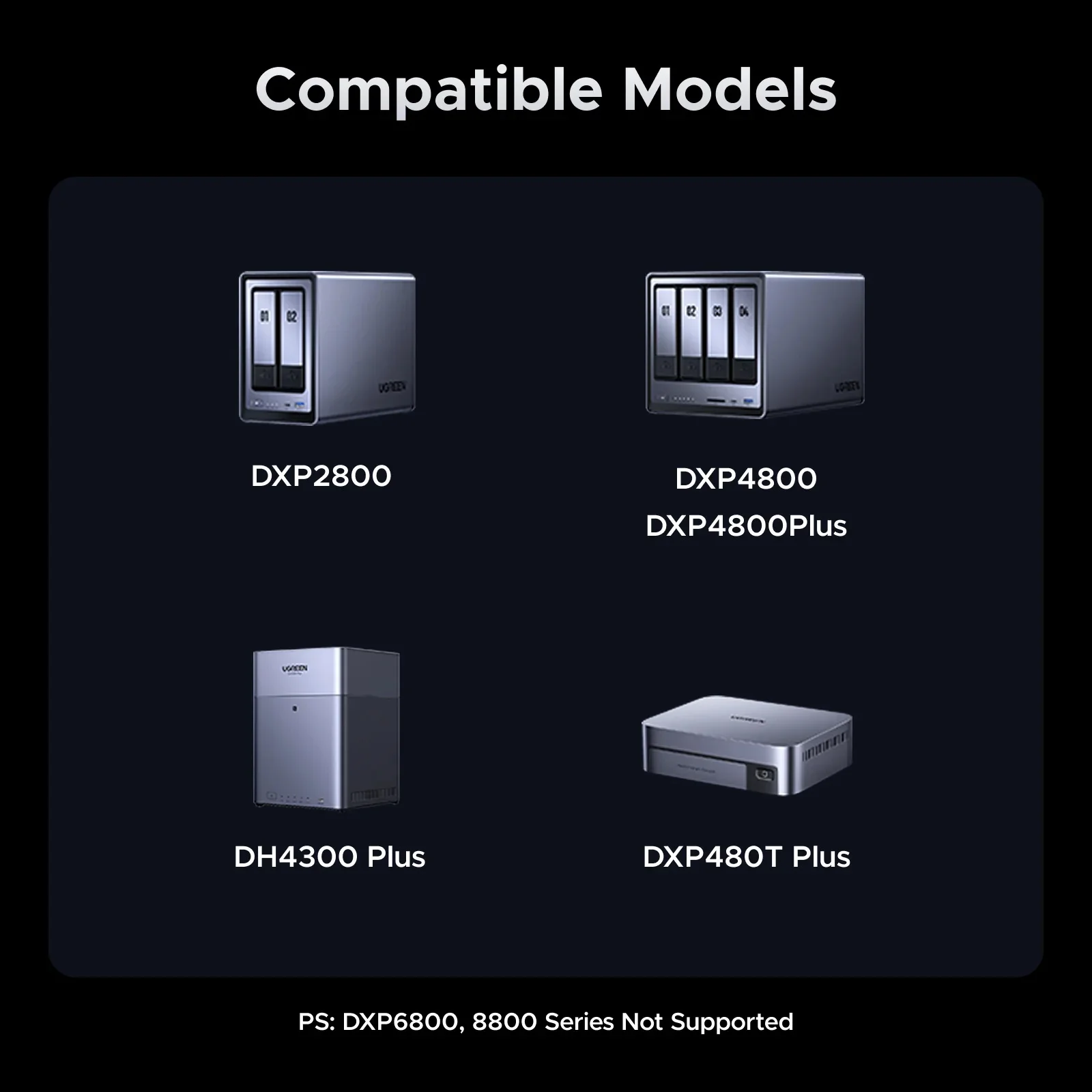 New UGREEN NASync DH4300 Plus 4-Bay NAS 120TB (Diskless) &120W DC Battery Surge 12000mAh Uninterruptible Battery Power Supply