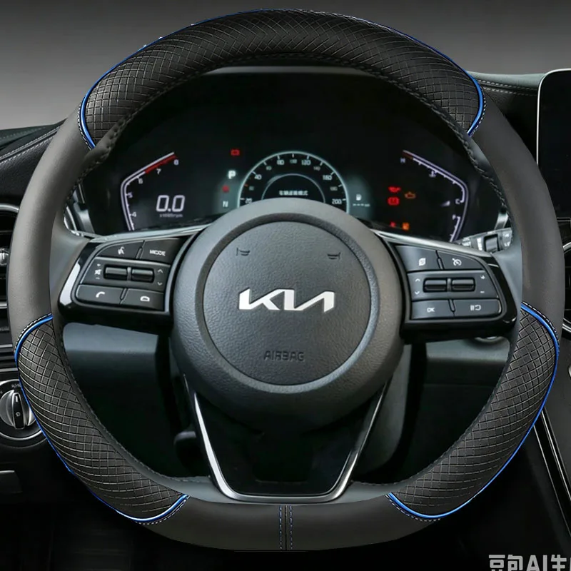 D Type Stering Wheel Cover  For Kia Stinger Soul 2018-2021 Picanto Wrap X-line Morning Ceed GT Stonic Sportage Proceed K5 Optima